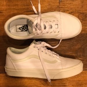 Vans classic white, WORN ONCE!